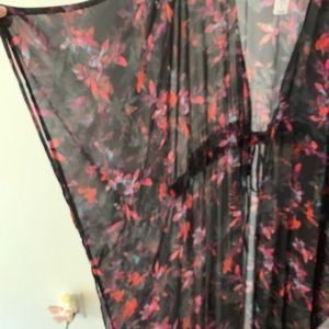 torrid Swim - Black Floral Kimono Coverup torrid Swim - Black Floral Kimono Coverup